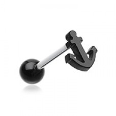 Classic Anchor Acrylic Barbell Tongue Ring