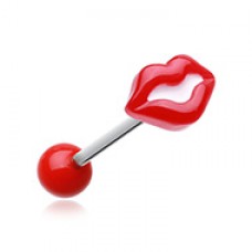 Sexy Lips Acrylic Barbell Tongue Ring