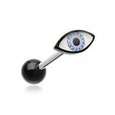 The Evil Eye Acrylic Barbell Tongue Ring