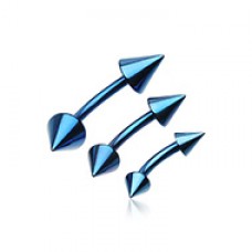Colorline PVD Spike Curved Barbell Ring