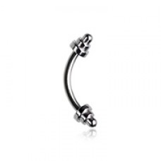 Dumbbell Weightlifting Curved Barbell Eyebrow Ring