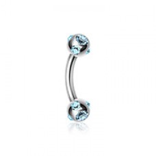 Aurora Gem Ball Curved Barbell Eyebrow Ring
