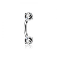 Aurora Gem Ball Curved Barbell Eyebrow Ring