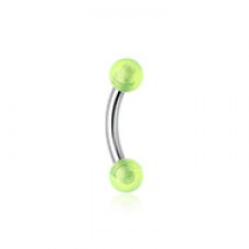 Acrylic Ball Curved Barbell Eyebrow Ring