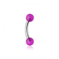 Acrylic Ball Curved Barbell Eyebrow Ring