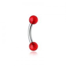 Acrylic Ball Curved Barbell Eyebrow Ring