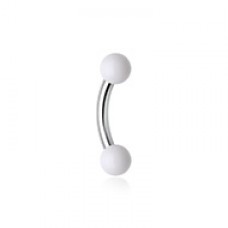 Acrylic Ball Curved Barbell Eyebrow Ring