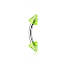 Acrylic Spike Curved Barbell Eyebrow Ring