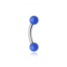 Neon Acrylic Curved Barbell Eyebrow Ring