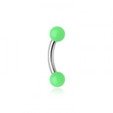 Neon Acrylic Curved Barbell Eyebrow Ring