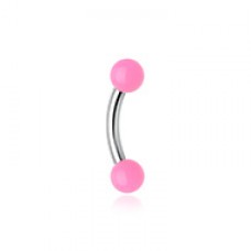 Neon Acrylic Curved Barbell Eyebrow Ring