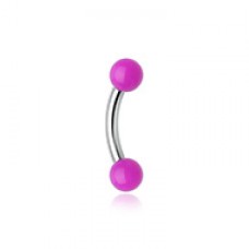 Neon Acrylic Curved Barbell Eyebrow Ring