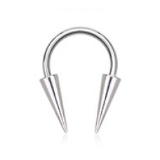 Steel Horseshoe Circular Barbell with Long Spikes
