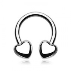 Classic Heart Horseshoe Circular Barbell