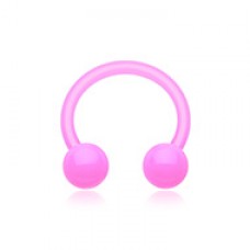 UV Acrylic Bio Flexible Shaft Horseshoe Circular Barbell