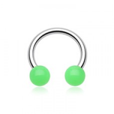 Neon UV Acrylic Horseshoe Circular Barbell