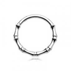 Bones Steel Seamless Hinged Clicker Ring