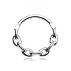 Chain Link Steel Seamless Hinged Clicker Ring
