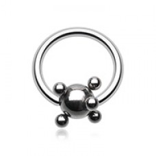 Studded Ball Steel Captive Bead Ring