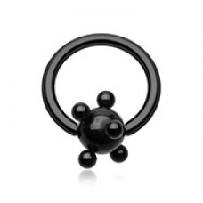 Colorline PVD Studded Ball Captive Bead Ring