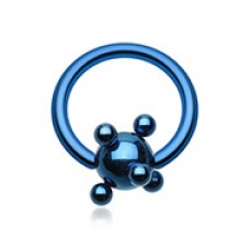 Colorline PVD Studded Ball Captive Bead Ring