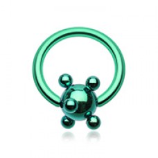 Colorline PVD Studded Ball Captive Bead Ring