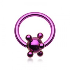 Colorline PVD Studded Ball Captive Bead Ring