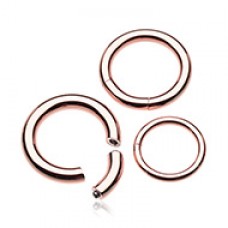 Rose Gold Plated Segmented Captive Bead Ring