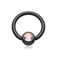 Colorline PVD Gem Ball Captive Bead Ring