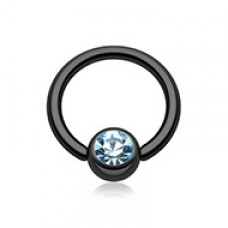 Colorline PVD Gem Ball Captive Bead Ring