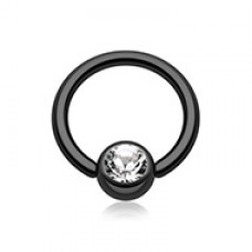 Colorline PVD Gem Ball Captive Bead Ring