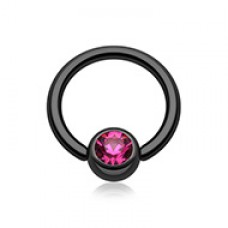 Colorline PVD Gem Ball Captive Bead Ring