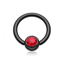 Colorline PVD Gem Ball Captive Bead Ring