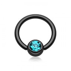 Colorline PVD Gem Ball Captive Bead Ring