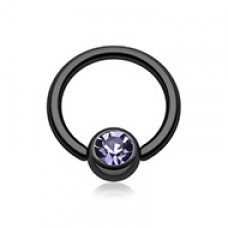 Colorline PVD Gem Ball Captive Bead Ring