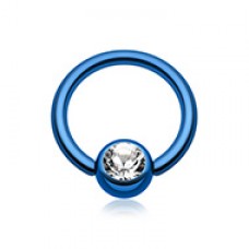 Colorline PVD Gem Ball Captive Bead Ring