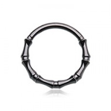 Black Bones Steel Seamless Hinged Clicker Ring