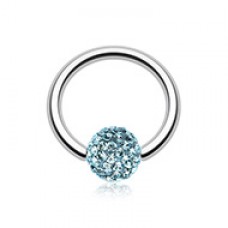 Multi-Sprinkle Dot Multi Gem Captive Bead Ring