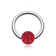Multi-Sprinkle Dot Multi Gem Captive Bead Ring