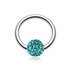 Multi-Sprinkle Dot Multi Gem Captive Bead Ring