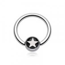 Nova Star Logo Ball Captive Bead Ring