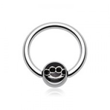 Brassknuckle Logo Ball Captive Bead Ring