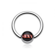 Sexy Pink Logo Ball Captive Bead Ring