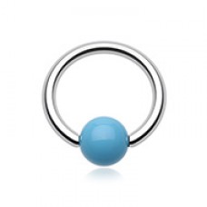 Neon Acrylic Ball Top Captive Bead Ring