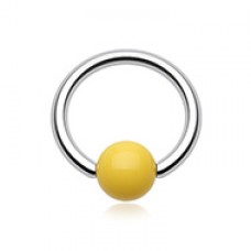 Neon Acrylic Ball Top Captive Bead Ring