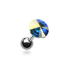 Pointy Faceted Crystal Cartilage Tragus Earring