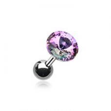 Pointy Faceted Crystal Cartilage Tragus Earring