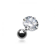 Round Gem Crystal Cartilage Tragus Earring