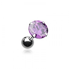 Round Gem Crystal Cartilage Tragus Earring