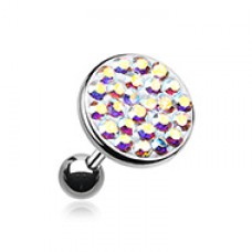Multi-Sprinkle Dot Multi-Gem Round Cartilage Tragus Earring